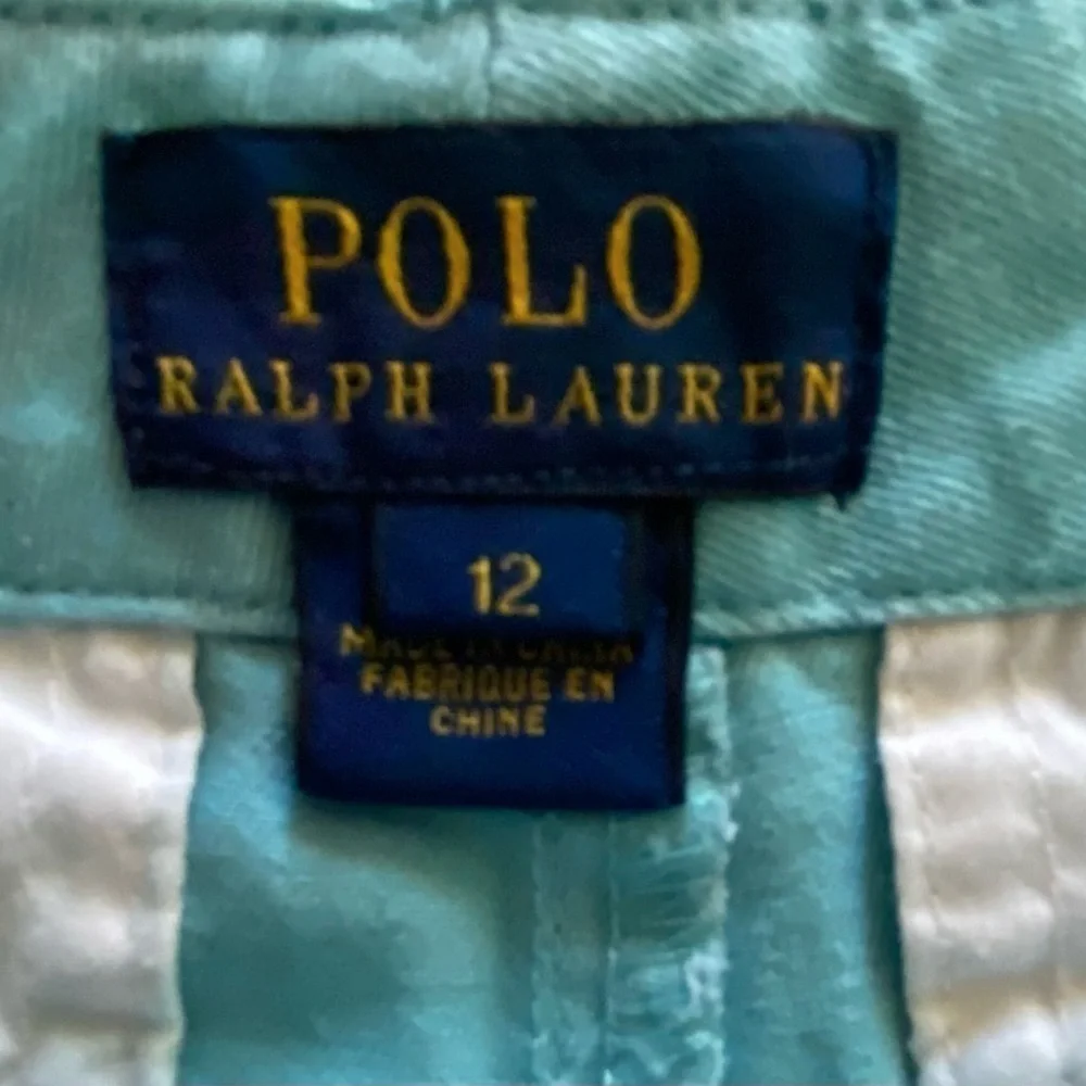 POLO-RALPH LAUREN-GIRLS LIGHT BLUE SHORTS-SIZE 12